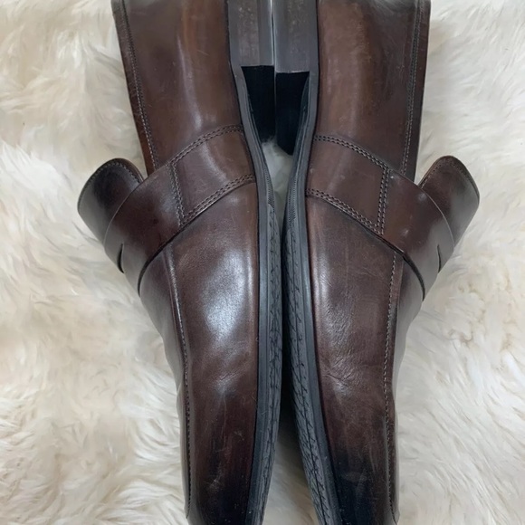 To Boot New York Adam Derrick dark brown burnished Italian leather loafers 8.5 main image 5
